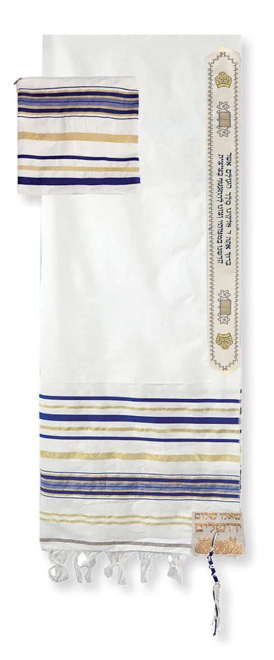 Prayer Shawl-Blue Acrylic W/Bag (72" X 22") (#2211)