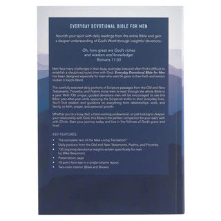 Blue Mountain Softcover NLT Everyday Devotional Bible for Men