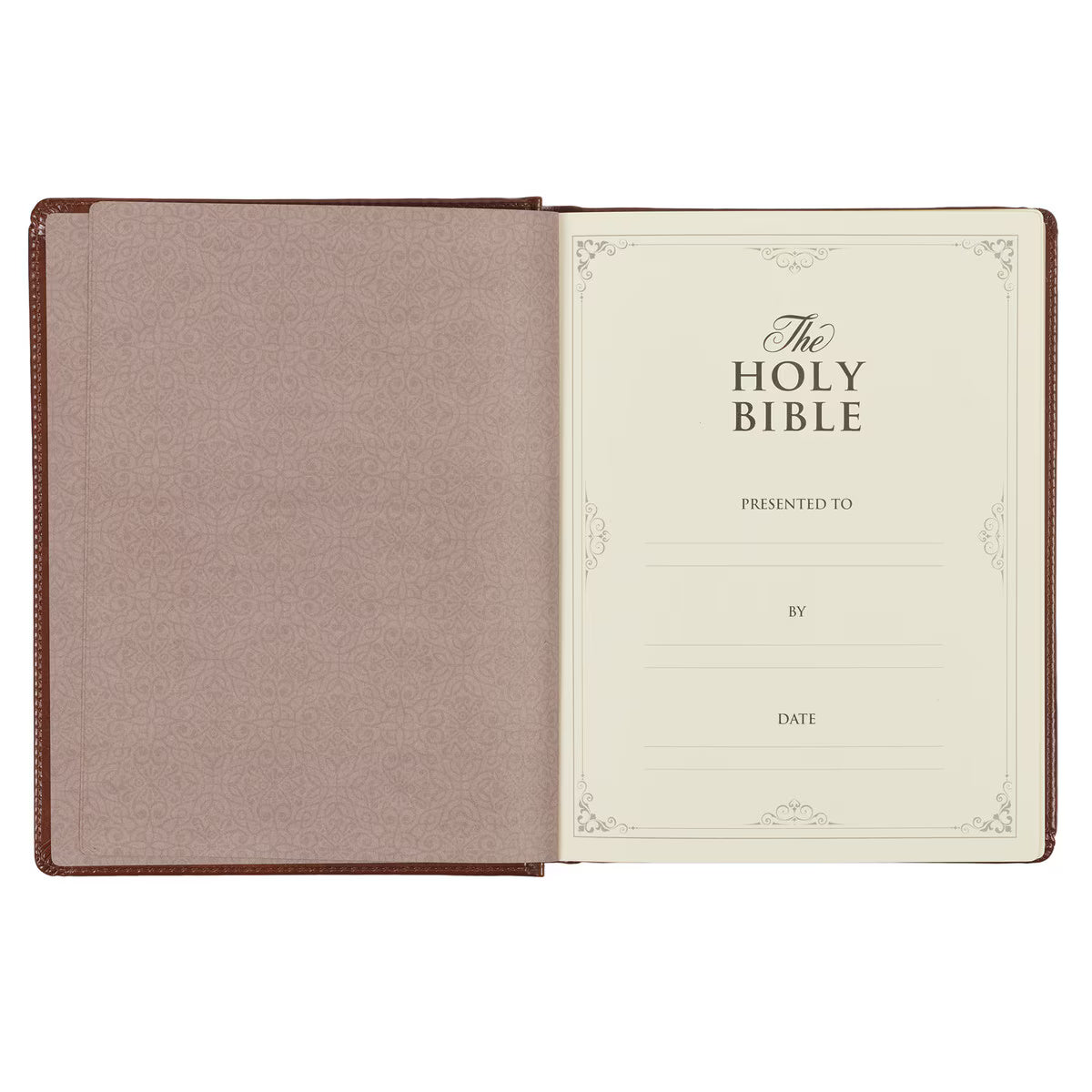 Saddle Tan Faux Leather Hardcover King James Version Note-taking Bible