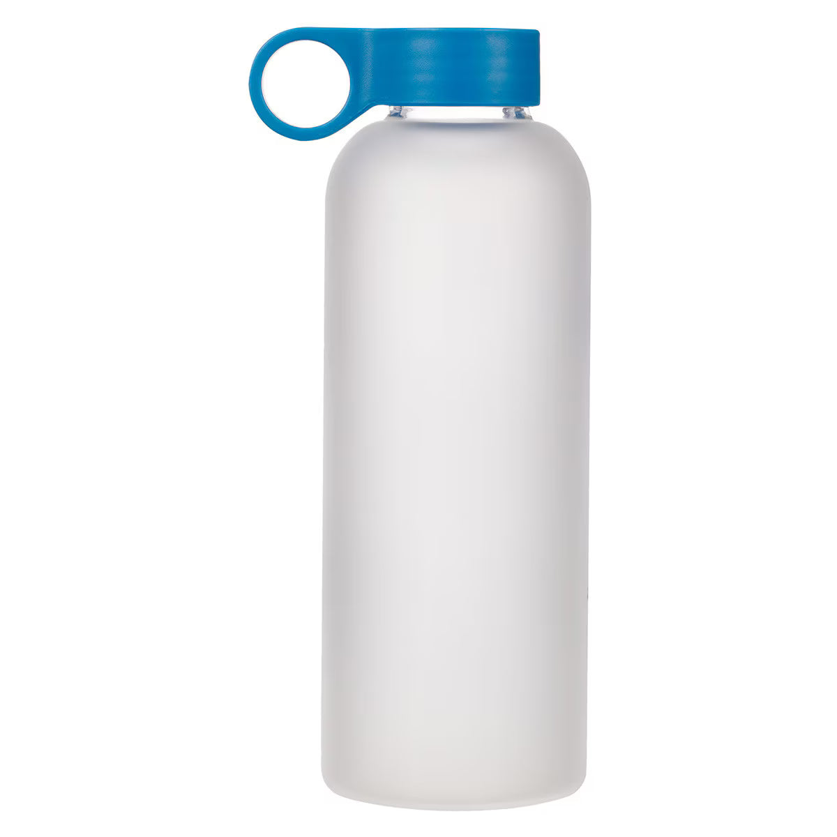 Strength and Dignity Blue Floral Glass Water Bottle - Proverbs 31:25