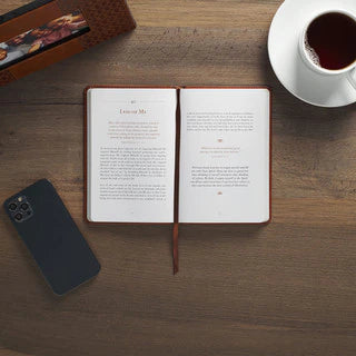 Comforted by God Honey-Brown Faux Leather Devotional Gift Book
by Boyd Bailey