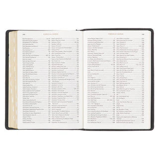 Black Full Grain Leather Spiritual Growth Bible