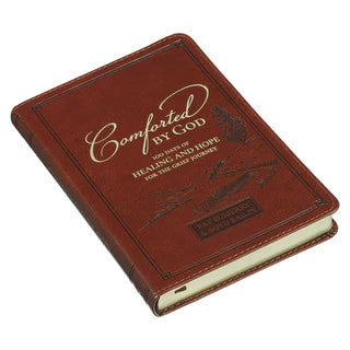Comforted by God Honey-Brown Faux Leather Devotional Gift Book
by Boyd Bailey