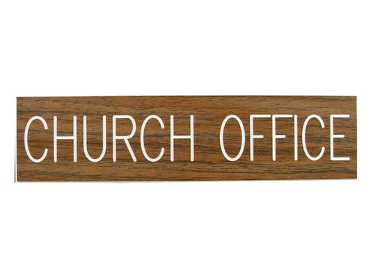 Sign-Church Office-Adhesive Back