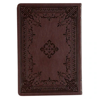 Large Print Edition Daily Devotions from the KJV Brown Faux Leather Devotional
