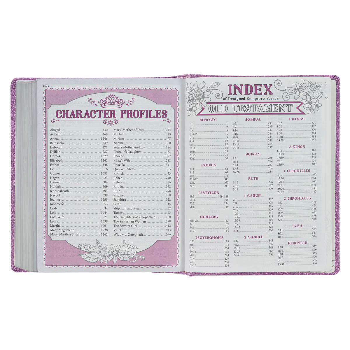 Purple Glitter My Creative Bible for Girls - an ESV Journaling Bible