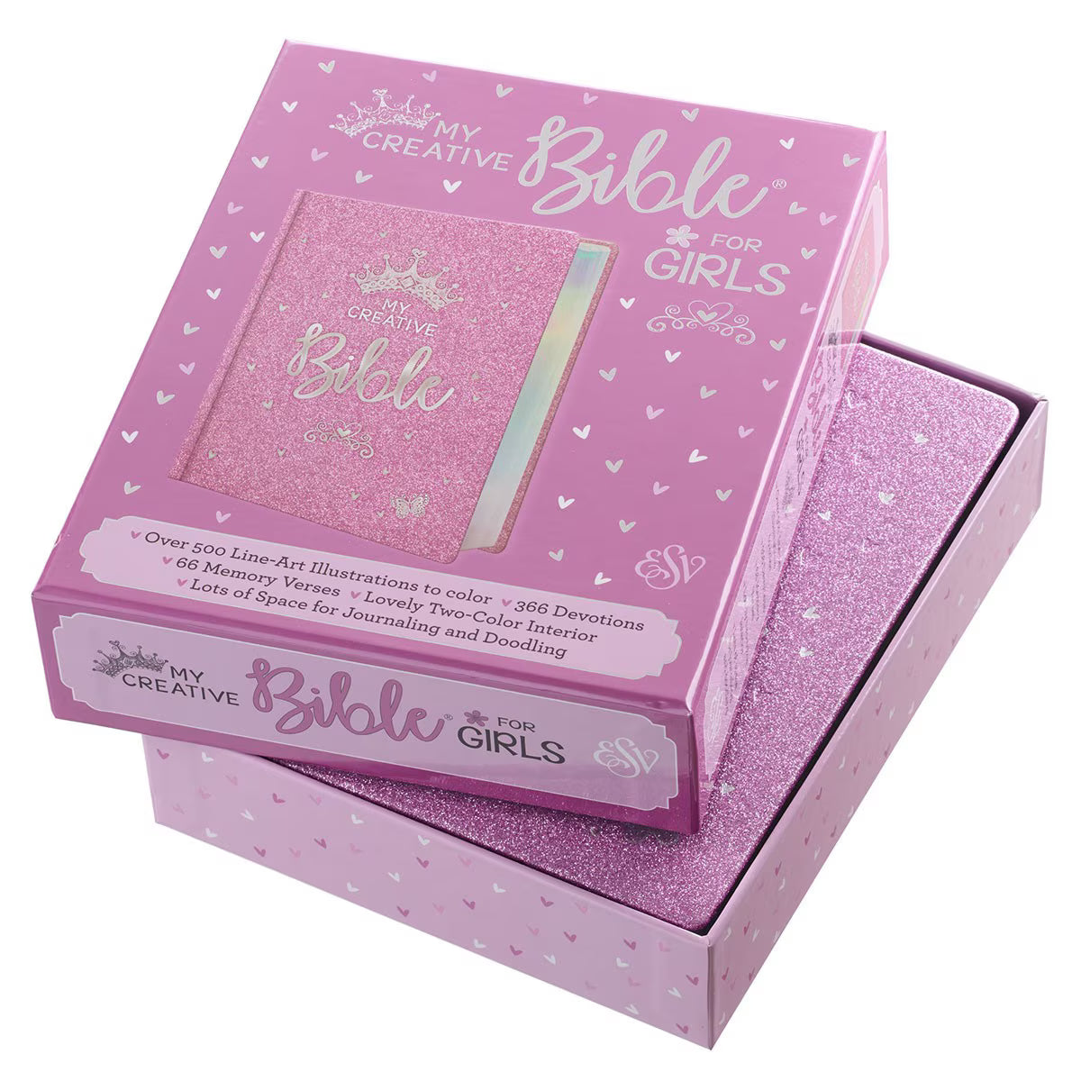 Purple Glitter My Creative Bible for Girls - an ESV Journaling Bible