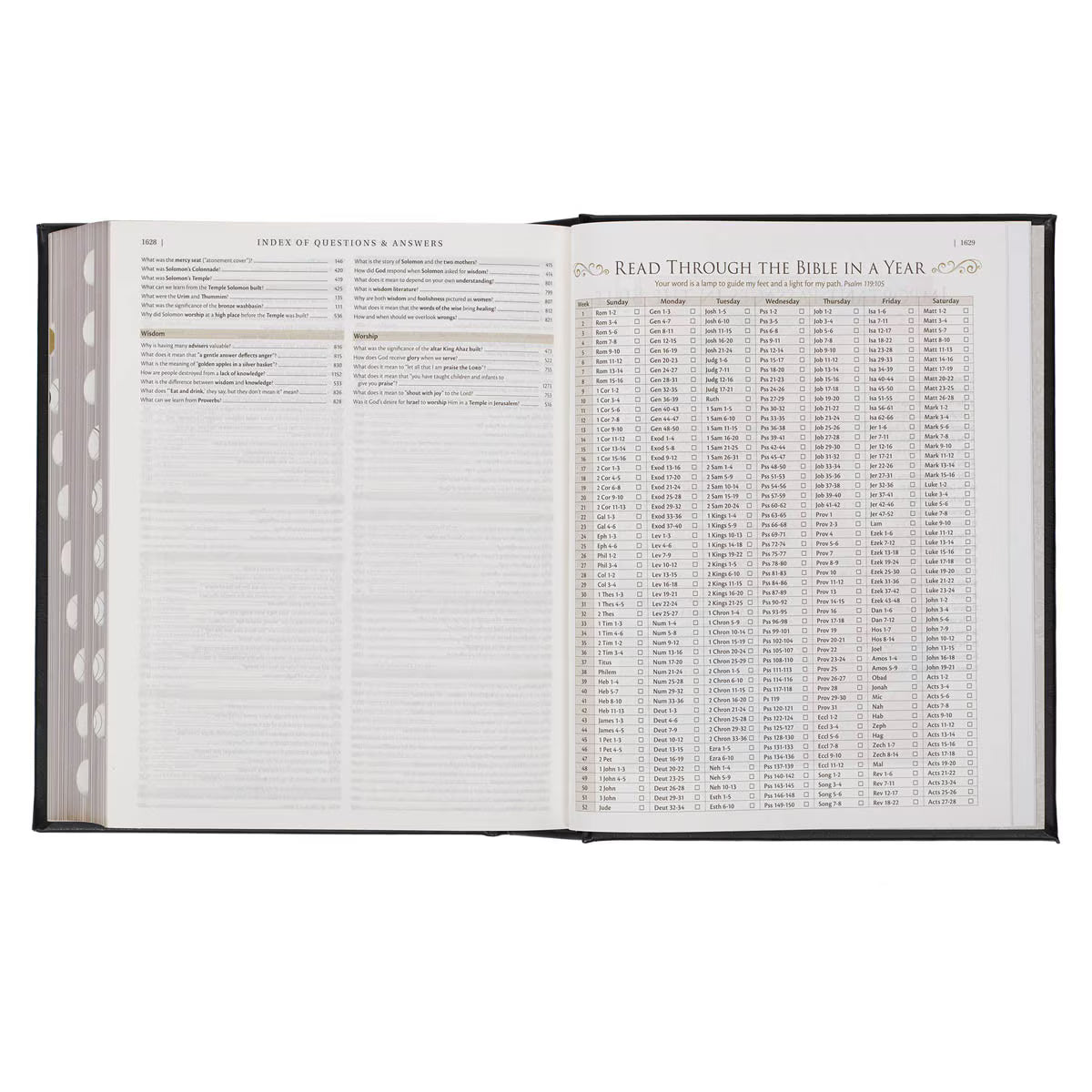 Black Faux Leather Hardcover Family Heritage Bible