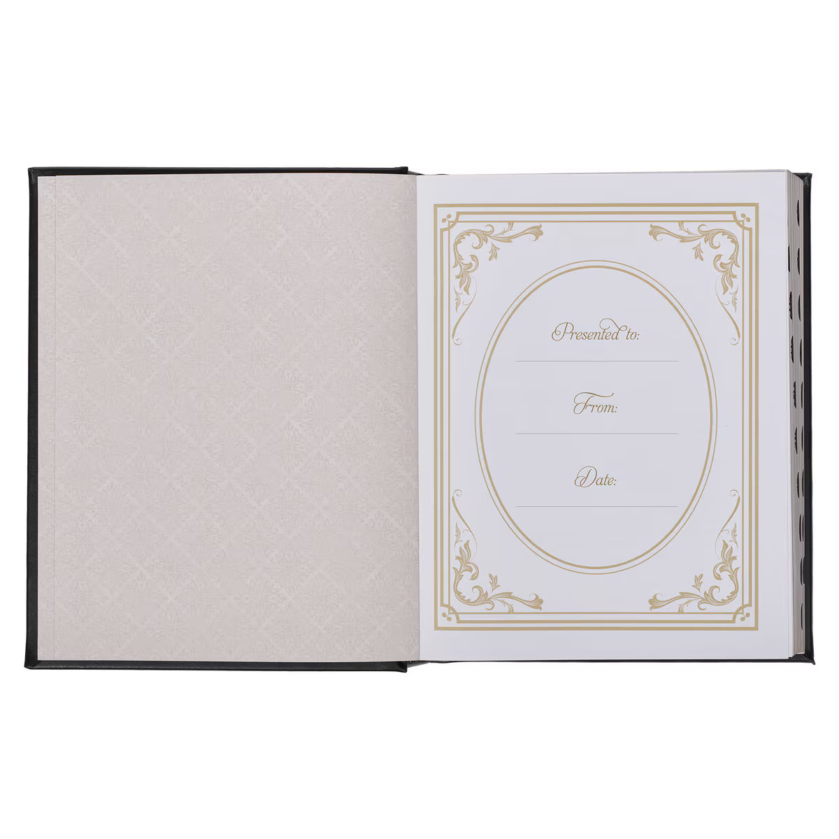 Black Faux Leather Hardcover Family Heritage Bible