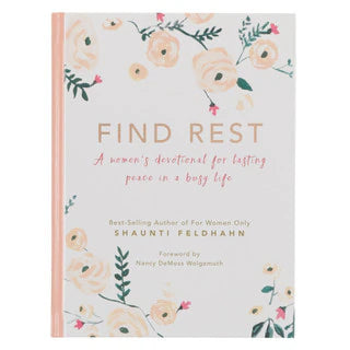 Find Rest Pink Floral Hardcover Devotional
by Shaunti Feldhahn