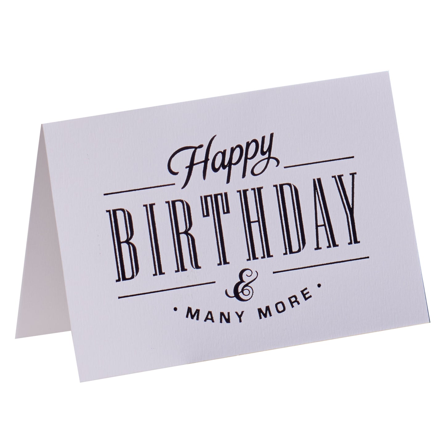 Charcoal and Black Happy Birthday Large Landscape Gift Bag Set with Card