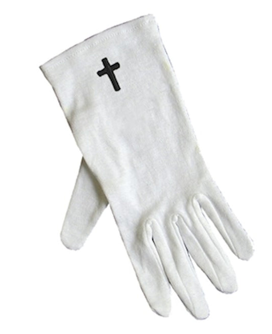 Gloves-Black Cross Cotton-Large