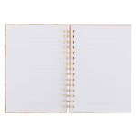 Consider the Wildflowers Peach Floral Spiral Journal - Luke 12:27