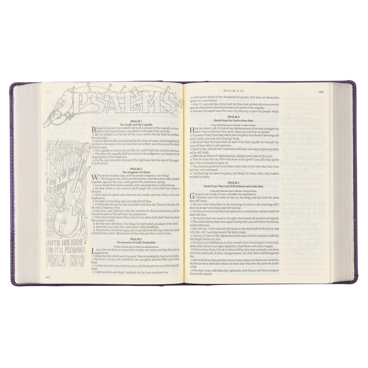 Purple Faux Leather Hardcover KJV My Creative Bible