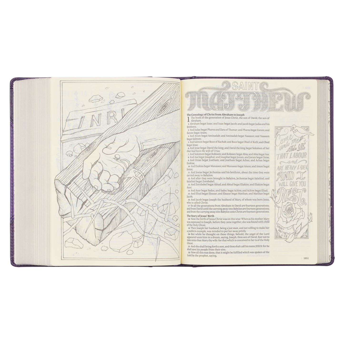 Purple Faux Leather Hardcover KJV My Creative Bible