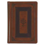 Toffee and Burgundy Faux Leather Hardcover King James Version Study Bible with Thumb Index