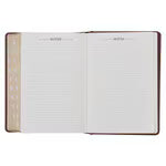 Toffee and Burgundy Faux Leather Hardcover King James Version Study Bible with Thumb Index