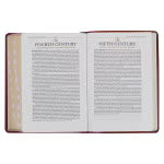 Diamond Grid Saddle Tan Faux Leather King James Version Study Bible with Thumb Index