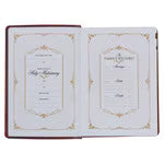 Diamond Grid Saddle Tan Faux Leather King James Version Study Bible with Thumb Index
