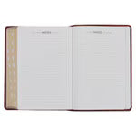 Diamond Grid Saddle Tan Faux Leather King James Version Study Bible with Thumb Index