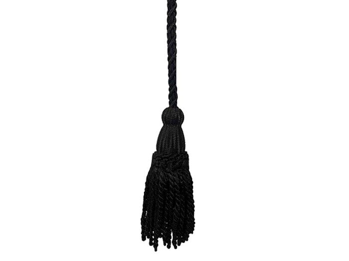 Pew Rope w/Weighted Tassels-Black (6’)