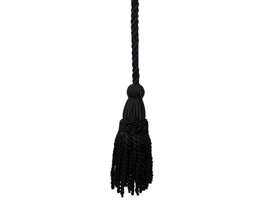 Pew Rope w/Weighted Tassels-Black (6’)