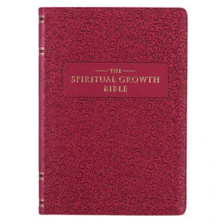 Berry Faux Leather Spiritual Growth Bible