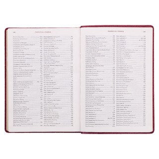 Berry Faux Leather Spiritual Growth Bible