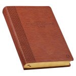 Saddle Tan Faux Leather Spiritual Growth Bible