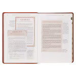 Saddle Tan Faux Leather Spiritual Growth Bible