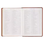 Saddle Tan Faux Leather Spiritual Growth Bible