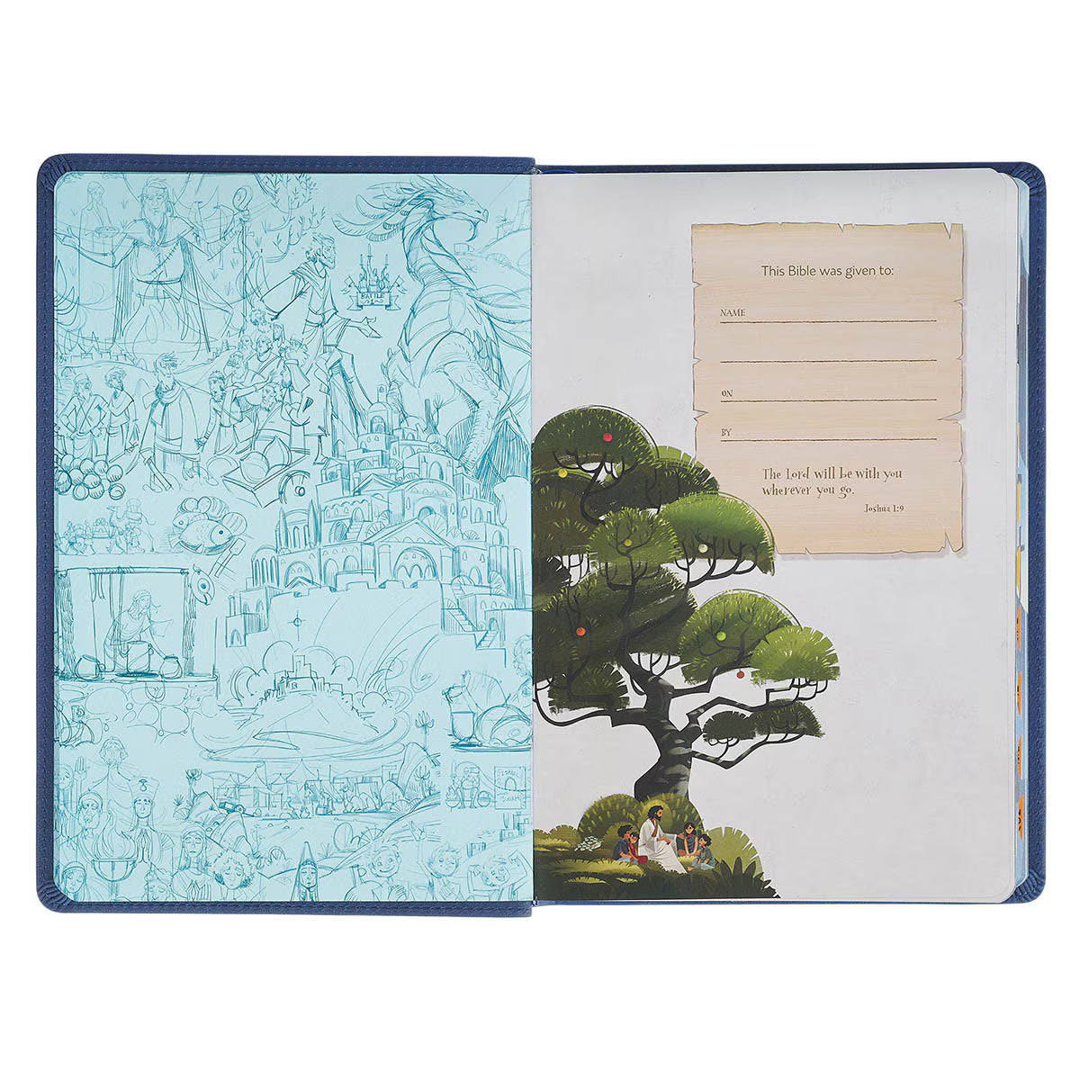 Blue Faux Leather Discovery Bible