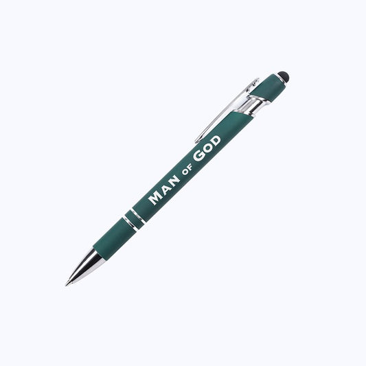 Soft Touch Gift Pen-Man Of God-Green