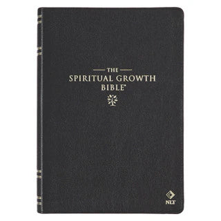Black Full Grain Leather Spiritual Growth Bible