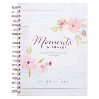 Prompted Hardcover Wirebound Prayer Journal White for Women