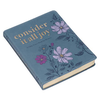 Consider It All Joy Blue Faux Leather Devotional
by Emily Saxe
