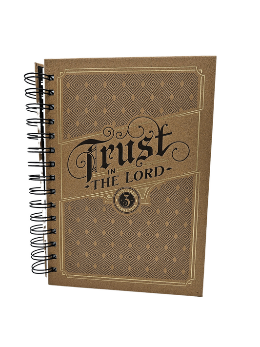 Trust in the Lord Cork-brown Large Spiral Journal - Proverbs 3:5
