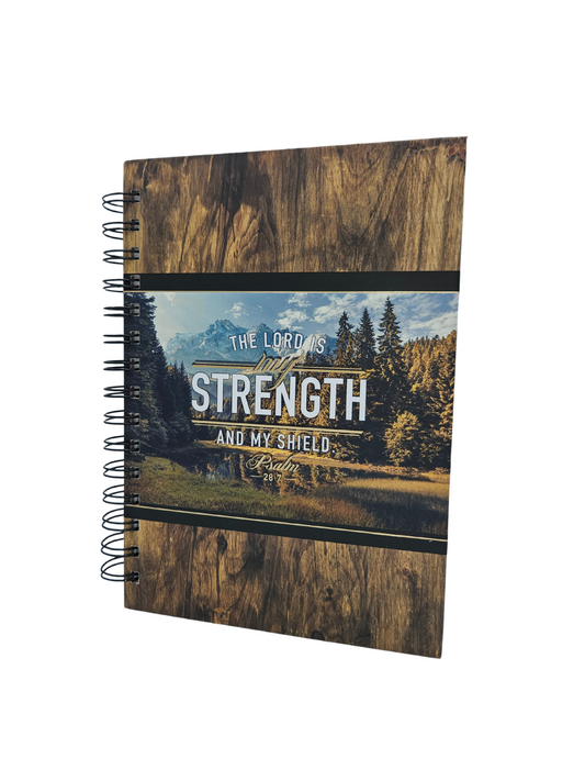 The Lord is My Strength Spiral Journal - Psalm 28:7