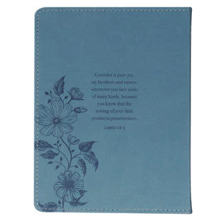 Consider It All Joy Blue Faux Leather Devotional
by Emily Saxe