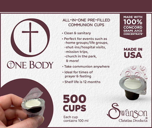Communion-One Body Prefilled Cup Juice/Wafer (Box Of 500) (Pkg-500)