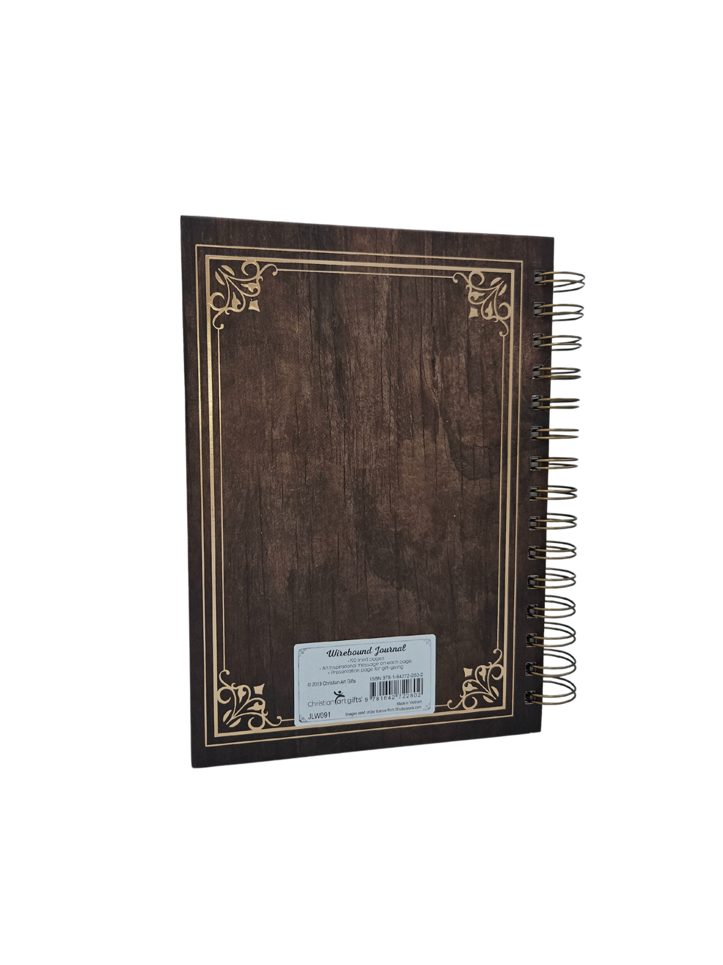 Man Of God Large Spiral Journal in Brown - 1 Timothy 6:11