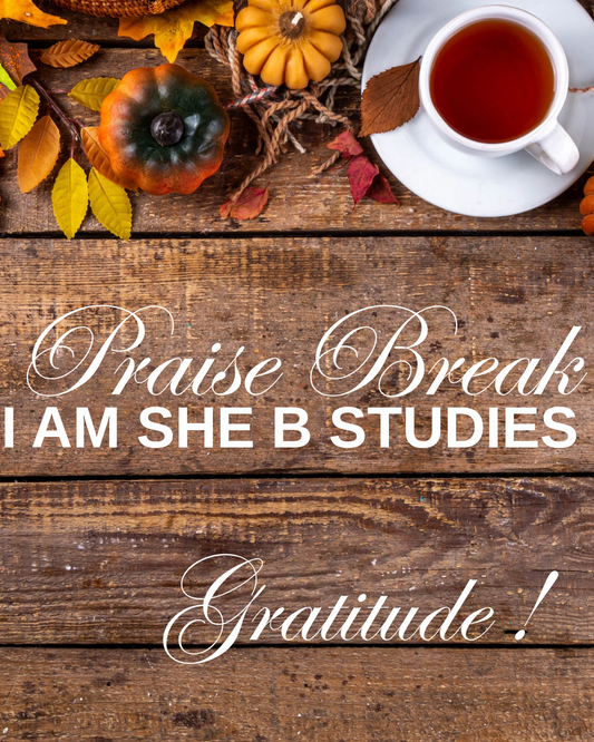 I AM SHE B STUDIES: Praise Break - Gratitude