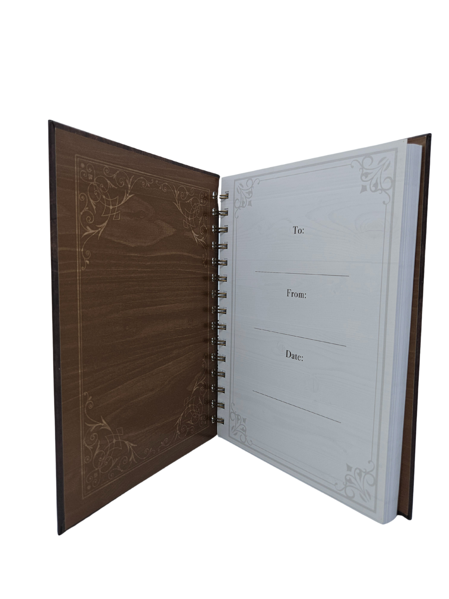 Man Of God Large Spiral Journal in Brown - 1 Timothy 6:11